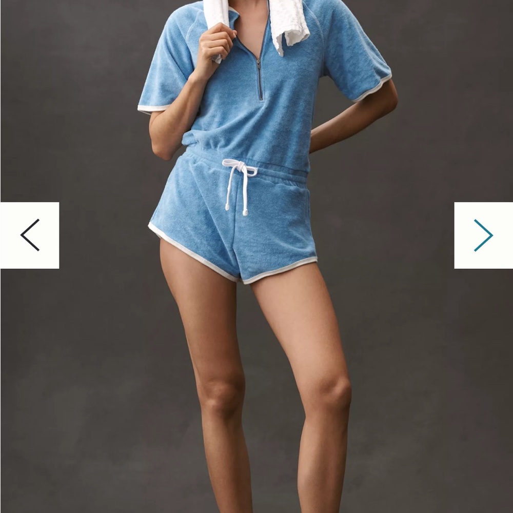 Blue Terry Cloth Lounge Set